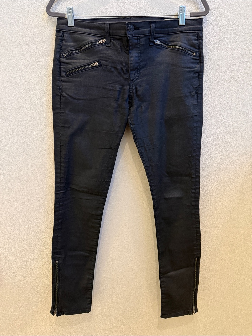 Rag And Bone Size 31 W15211018 Skinny Wax Zipper Pant